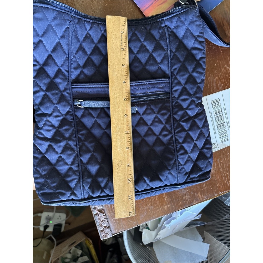 Navy Blue Quilted Vera Bradley Crossbody Purse - Picture 7 of 7